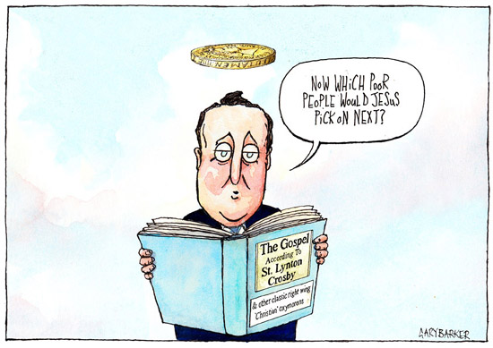 saint David Cameron cartoon