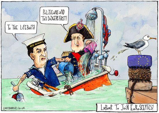Ed Miliband David Cameron cartoon