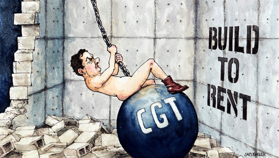 George Osborne cartoon wrecking ball