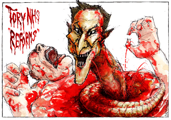 Jeremy Hunt NHS cartoon