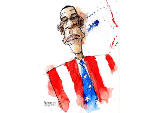 Barack Obama caricature cartoon