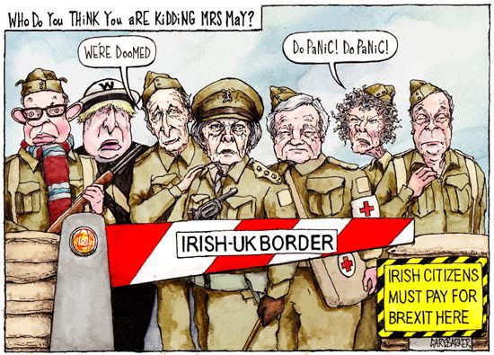 Brexit Irish border cartoon