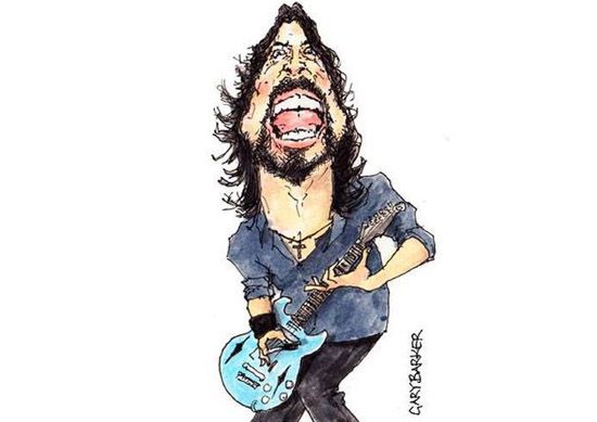 Dave Grohl caricature cartoon