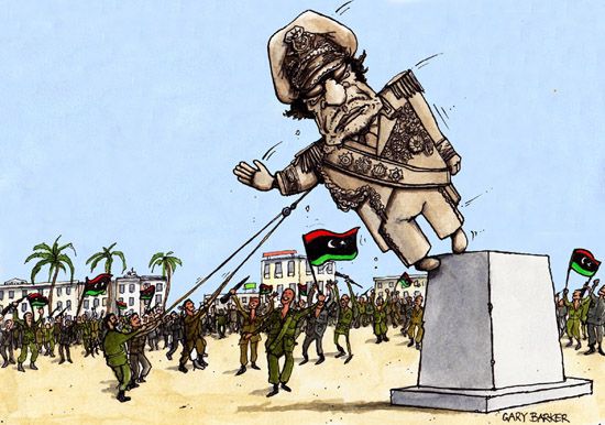 Gaddafi Libya cartoon