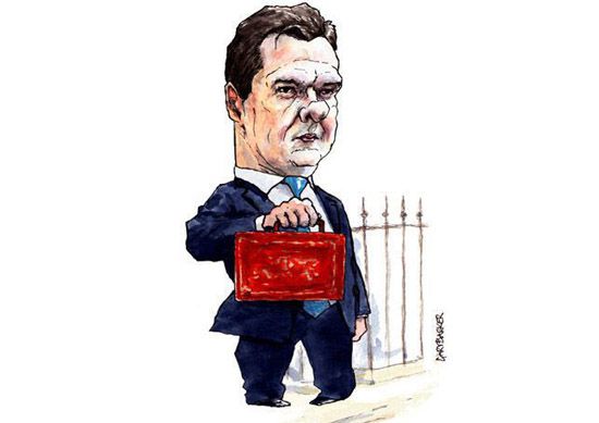 Chancellor George Osborne cartoon