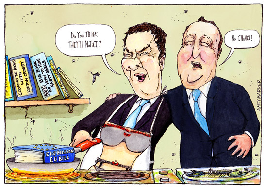  EU debt cooking George Osborne David Cameron cartoon
