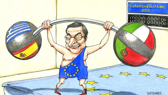 Marion Draghi dessin karikatur caricatura cartoon