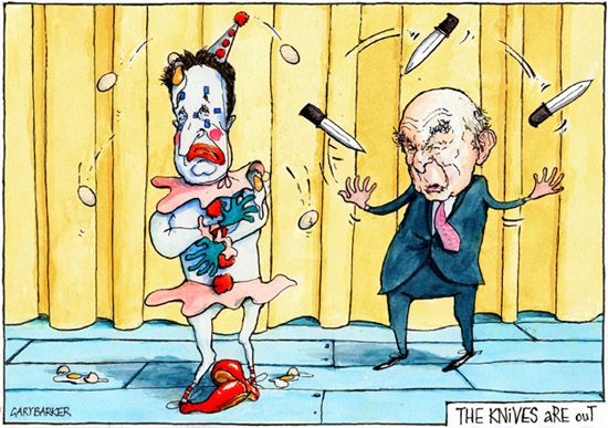 Vince Cable and Nick Clegg cartoon
