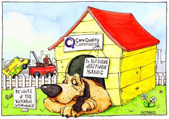 CQC NHS Watchdog cartoon
