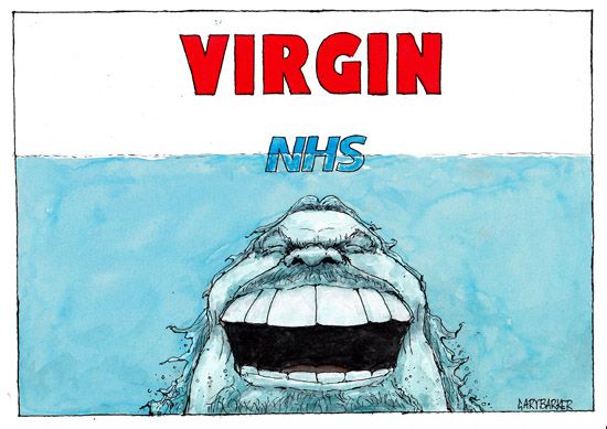 Richard Branson, NHS, cartoon