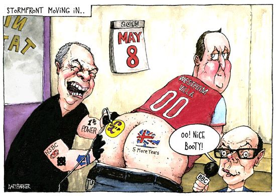 Nick Robinson Nigel Farage David Cameron cartoon