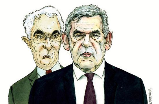 Gordon Brown Alistair Darling caricature