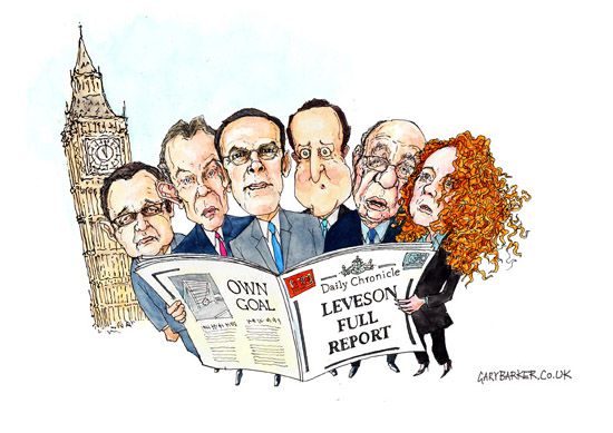 Leveson David Cameron cartoon