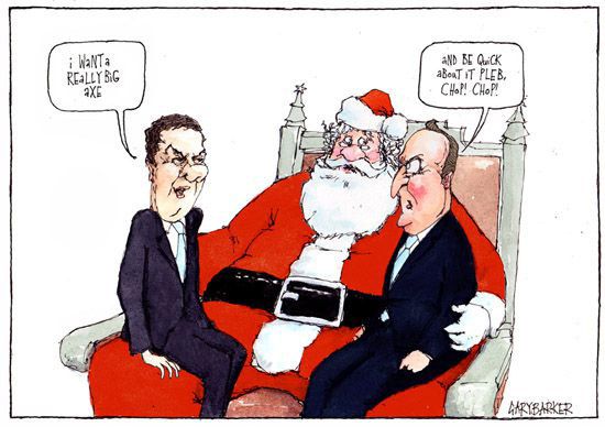 Santa George Osborne David Cameron editorial