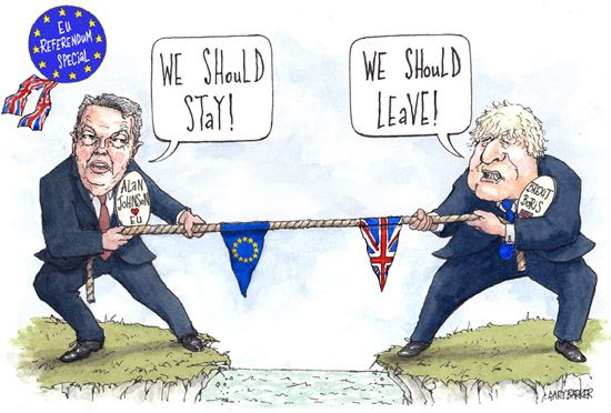 Alan and Boris Johnson remain brexit EU referendum cartoon