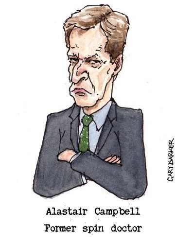 Alastair Campbell cartoon caricature