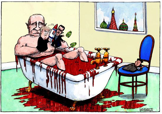 Putin dessin Trump cartoon