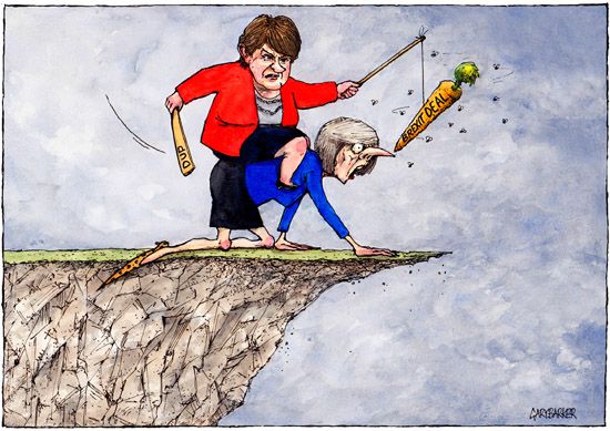 Theresa May Arlene Foster cartoon