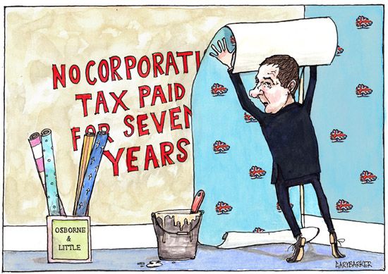 Corporation Tax George Osborne cartoon
