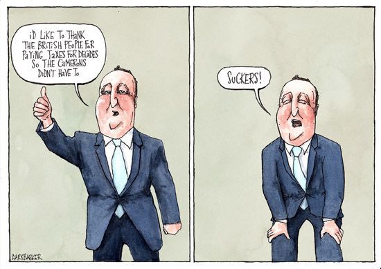 Tax, haven, David Cameron, cartoon