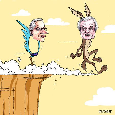 David Davis Barnier cartoon