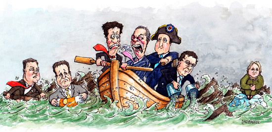 Stormy David Cameron cartoon