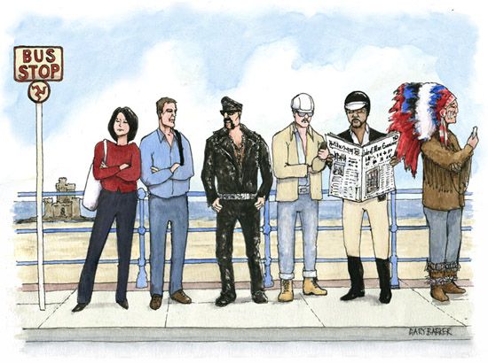 Isle of Man Village People cartoon