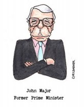 John Major caricature cartoon