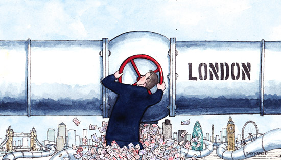 London illustration, property cash pipeline 