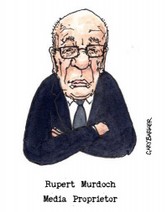 Rupert Murdoch caricature cartoon