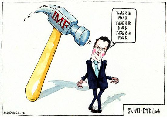 George Osborne cartoon IMF