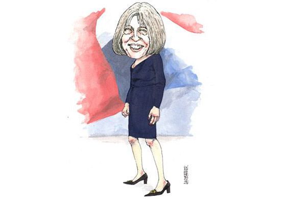Theresa May caricature
