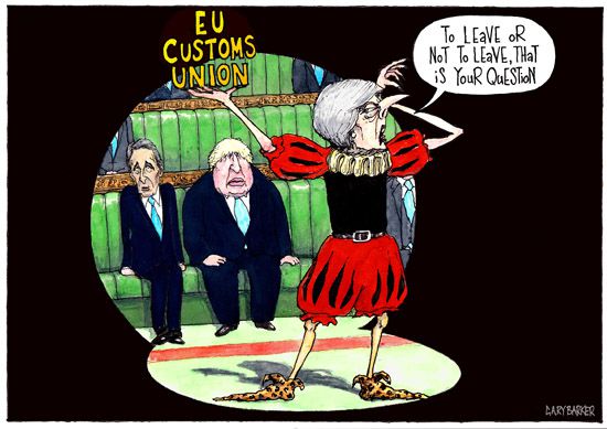 Theresa May customs union cartoon